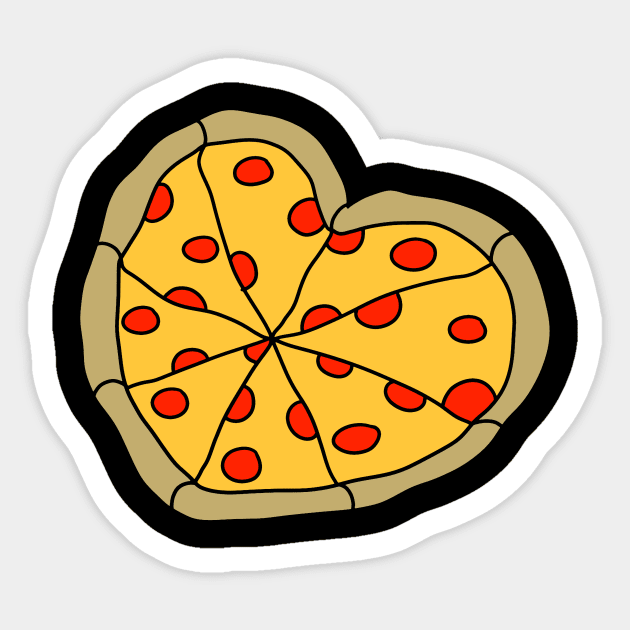 Heart Shaped Pizza Pie Sticker by saradaboru